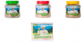 A set of jar of salt and pasta mamalyga